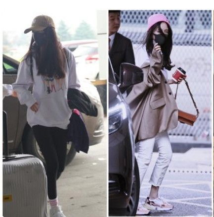 杨幂清新少女装录节目,穿2万外套配269袜子,扎高马尾美回18岁